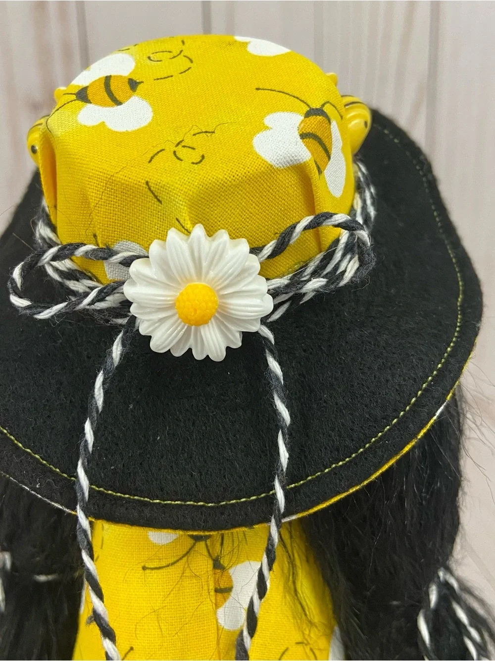 Handmade Bee Gnome Girl – Spring Summer Decor, Bumble Bee Tiered Tray Gnome - Picture 11 of 14